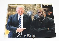 RAPPER KANYE WEST SIGNED DONALD TRUMP 11x14 PHOTO withCOA MAKE AMERICA GREAT AGAIN