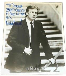 RARE 1980's President Donald Trump Hand Signed 8x10 Photo Autographed MAGA