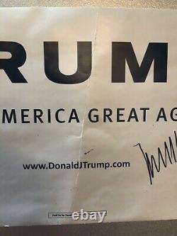 RARE President Donald Trump Signed/Autographed 2016 Campaign Poster SHIPS FREE