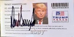 RARE SIGNED President Donald Trump 2016 FL Autographed Ticket COA MAGA