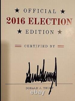 RARE art of the deal signed by Donald J Trump 2016 Edition With Original Card