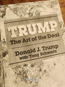 RARE art of the deal signed by Donald J Trump 2016 Edition With Original Card
