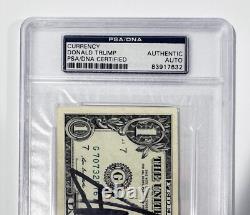 Rare Donald Trump Signed $1 Dollar, US Currency Note Autograph. PSA Encapsulated