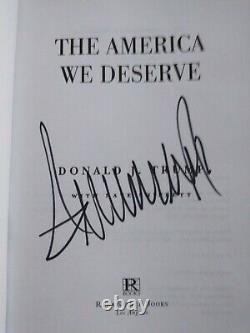 Rare Donald Trump Signed First Edition Hardcover The America We Deserve Book