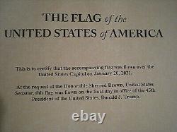 Rare Flag Flown Over Capitol-donald J Trump-final Day In Office-january 20, 2021