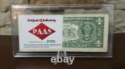 Rare President Trump Autographed $1 Bill Federal Reserve Note PAAS Certified COA