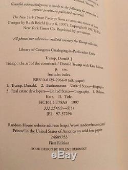 Rare, SIGNED & 1st EDITION Full signature President Donald Trump ART OF COMEBACK