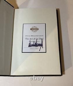 Rare SIGNED 2016 Election Art Of The Deal President Donald Trump Authentic