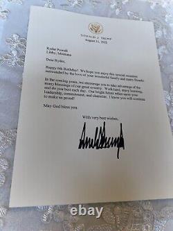 Real, Authentic President Donald Trump Signed Small Letter With Error, From 2022