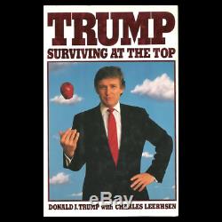 Relist AUTOGRAPHED President Donald J. Trump 1990 SURVIVING AT THE TOP