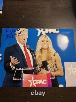Riley Gaines Barker Signed Autographed Photo Trump PROOF 8.5x11 Swimmer