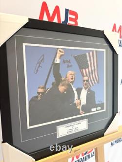 Robert O'Neill Signed Donald Trump Assassination Attempt Frame Inscribed Never