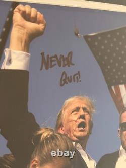 Robert O'Neill Signed Donald Trump Assassination Attempt Frame Inscribed Never