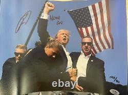 Robert O'Neill Signed LE Donald Trump Assassination Attempt 11x14 Photo (PSA)