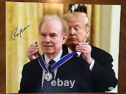 Roger Staubach Signed Autographed 16x20 with Donald Trump MOF Beckett COA Cowboys