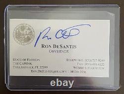 Ron DeSantis Auto Signed Autographed Business Card 2024 GOP President Trump