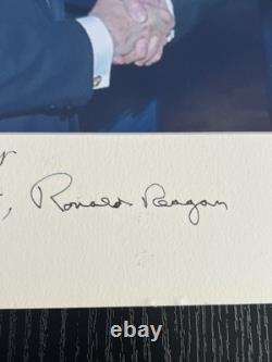 Ronald Reagan President Signed Photo Mat! Autograph Donald Trump Politics