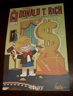 SDCC 2017 RON ENGLISH SIGNED DONALD T. RICH PRINT Propaganda TRUMP America Great