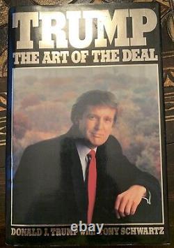 SIGNED 1980s Signature Art Of Deal Donald Trump Full Classic Autograph President