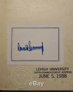 SIGNED Authentic Signature Autographed President Donald Trump, Lehigh University