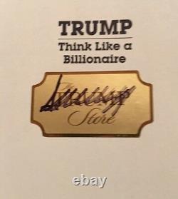 SIGNED Autograph President DONALD TRUMP THINK LIKE A BILLIONAIRE, Official Store