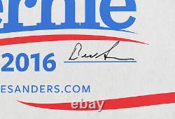 SIGNED Bernie Sanders 2016 Campaign Sign Democratic Presidential Placard Trump