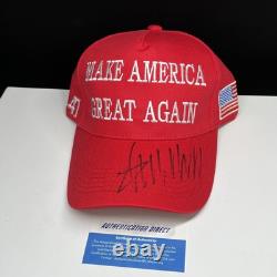 SIGNED DONALD TRUMP MAGA HAT 45-47 President Make America Great HOLO COA