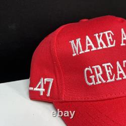 SIGNED DONALD TRUMP MAGA HAT 45-47 President Make America Great HOLO COA