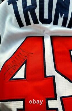 SIGNED Donald Trump Hand signed Autographed USA Stitched USA Jersey MAGA withCOA