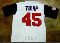 SIGNED Donald Trump Hand signed Autographed USA Stitched USA Jersey MAGA withCOA