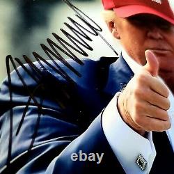 SIGNED Donald Trump PRESIDENT 8x10 photo AUTOGRAPHED w COA MAGA