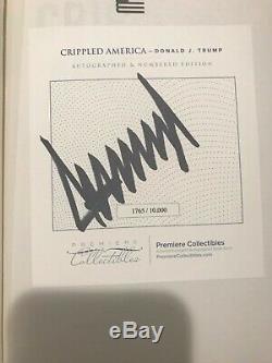 SIGNED Numbered 1765 President Donald J. Trump Crippled America Make Great Again