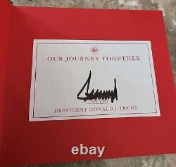 SIGNED PRESIDENT DONALD J TRUMP OUR JOURNEY TOGETHER BOOKPLATE 45th MAGA