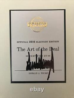 SIGNED President DONALD TRUMP The Art Of The Deal 2016 Election Edition HC Book