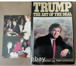 SIGNED Richard First Edition Art Of Deal President Donald Trump Authentic 1987