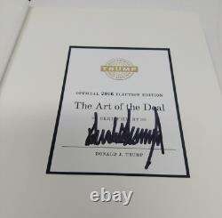 SIGNED The Art of the Deal by Donald J. Trump 2016 Election Edition HCDJ