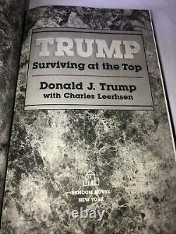 Signed Autograph Numbered Book # 190 President DONALD TRUMP SURVIVING At The TOP