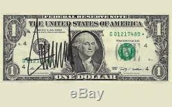 Signed Donald Trump $1 Bill, 1990 Playboy Magazine, Washington Post Photograph