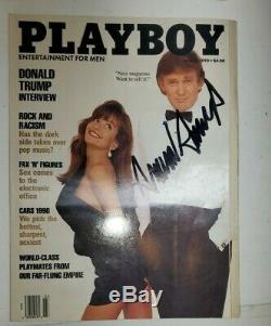 Signed Donald Trump Autographed Playboy Magazine March 1990 with camnera phone