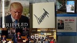 Signed Donald Trump Book Crippled America How To Make Great Again 1/1 HC Flyer