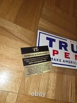 Signed Donald Trump Bumper Sticker with coa Trump/Pence 2016 Campaign