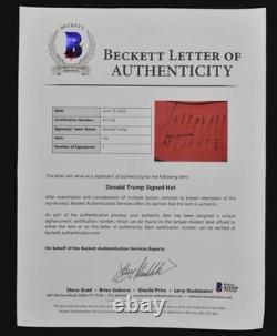 Signed Donald Trump MAGA Hat BAS Authentic Auto LOA/ COA Hillary For Prison 2016