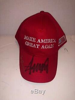 Signed Donald Trump Potus President Maga Hat Authentic Mike Pence
