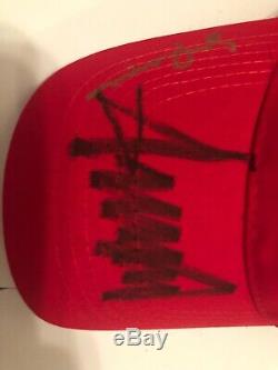 Signed Donald Trump Potus President Maga Hat Authentic Mike Pence