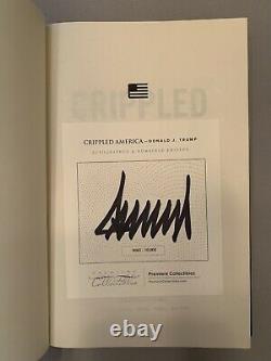 Signed Donald Trumps Crippled America Book #9063