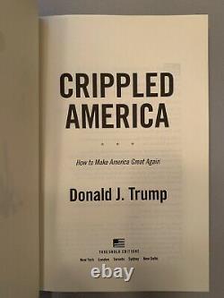 Signed Donald Trumps Crippled America Book #9063