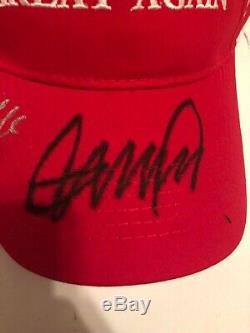 Signed Ivanka And Donald Trump Potus President Maga Hat Authentic Autographs