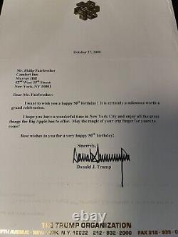Signed Letter Donald J. Trump Organization Original 2000 Embossed Logo, Envelope