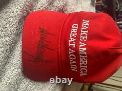 Signed MAGA hat by the 45th President, Donald J. Trump