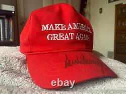 Signed MAGA hat by the 45th President, Donald J. Trump